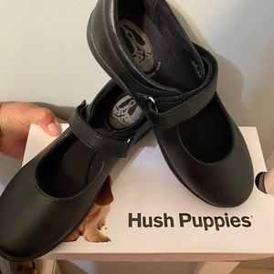 Girl black hush puppies Lexi shoe